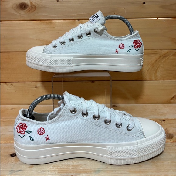 Converse Chuck Taylor All Star Lift Platform Summer Embroidery - A10822C W 9 - Picture 2 of 7